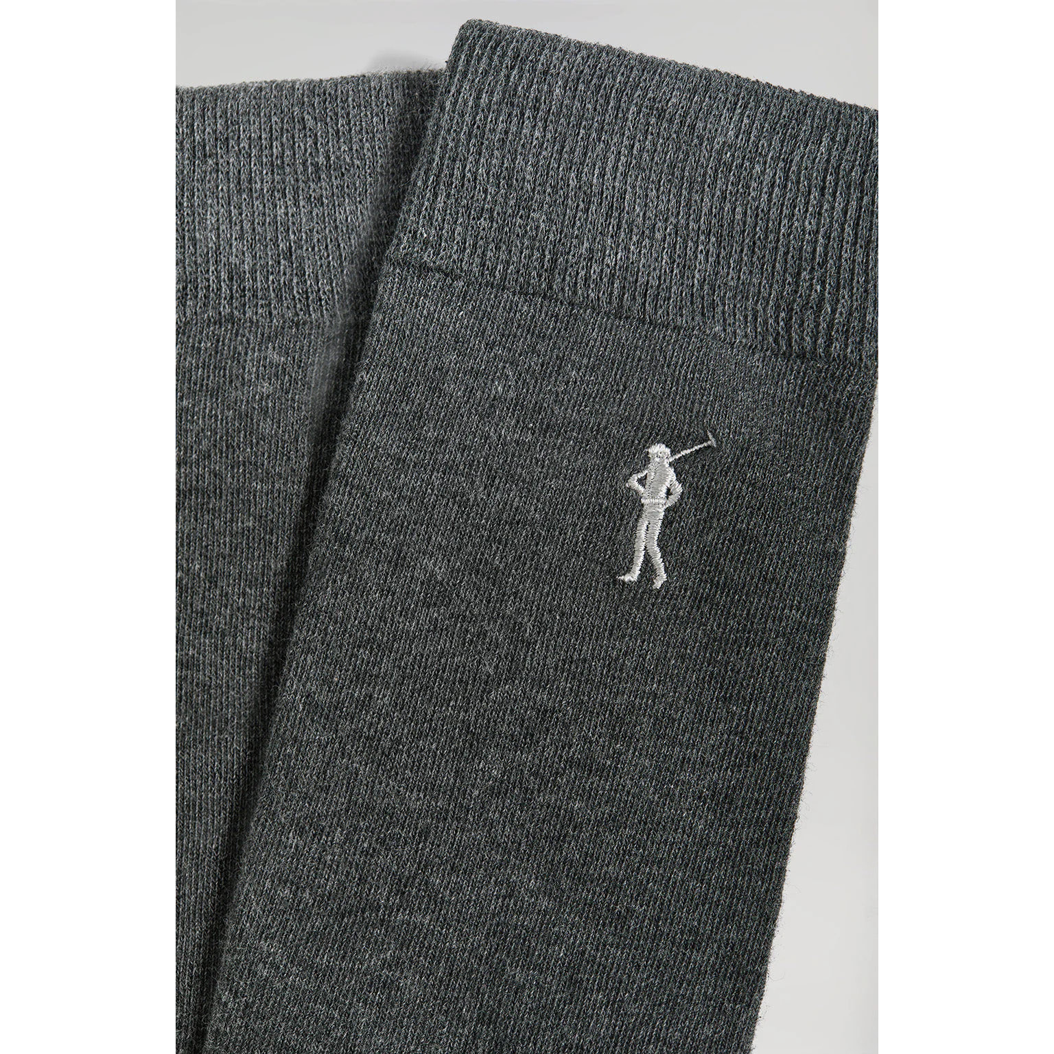 Pack de dos pares de calcetines gris oscuro con logo Rigby Go