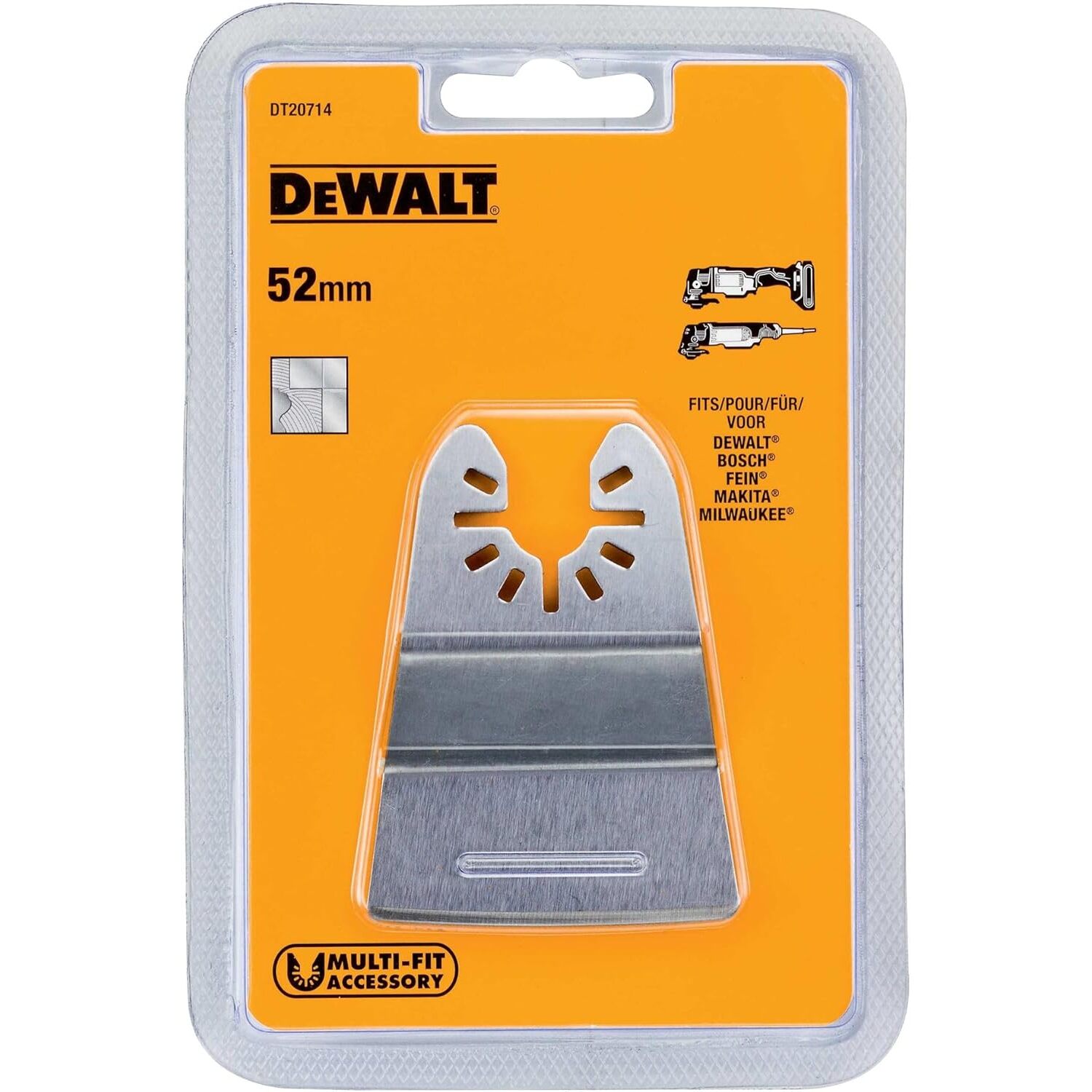 Spatule rigide 52 mm pour multi-cutter - DEWALT - DT20714-QZ