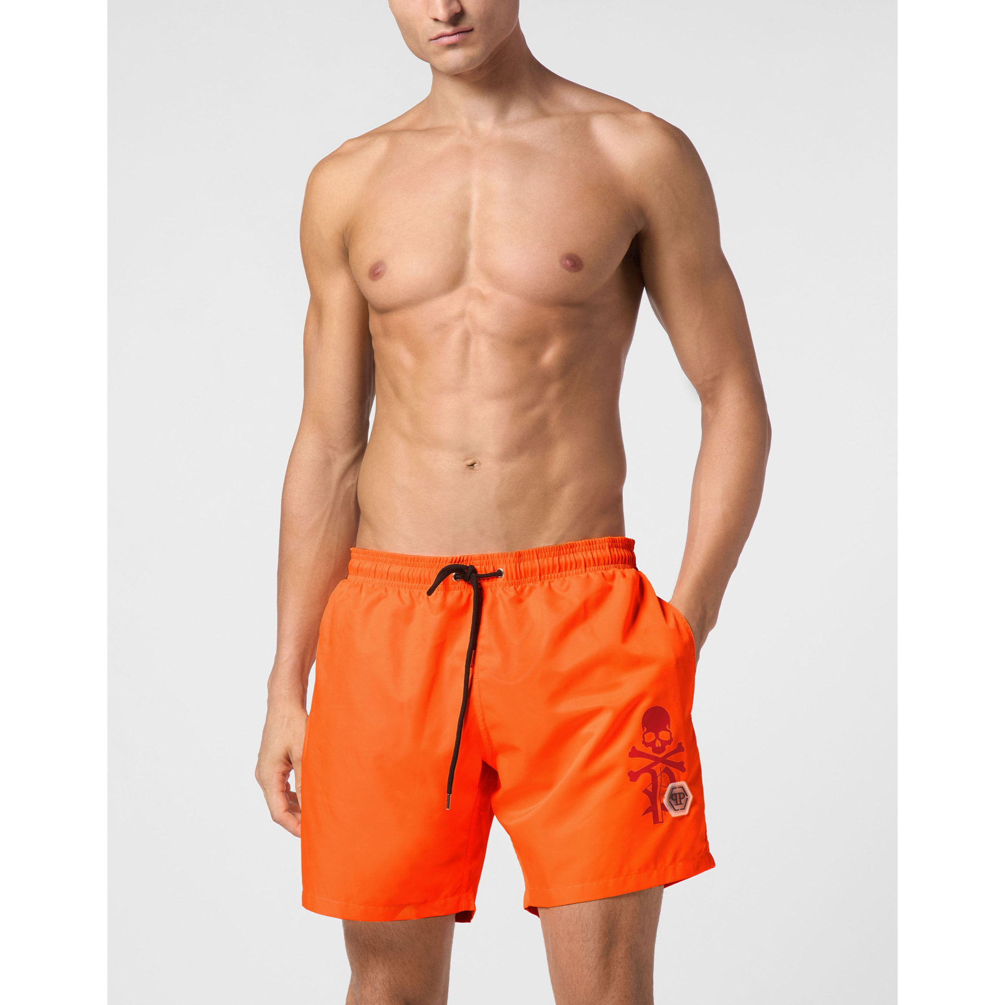 PHILIPP PLEIN Swim Trunks SKULL&BONES