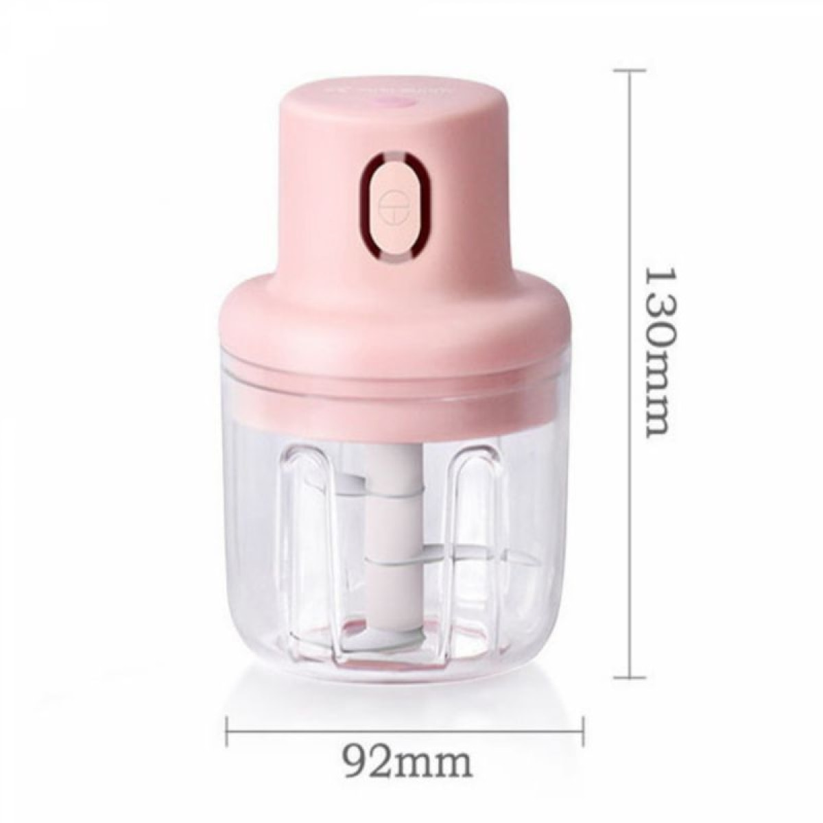Hachoir électrique portable sans fil 250ml Rose Herzberg HG03176-PNK