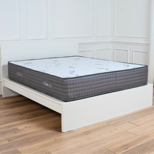 Materasso Ginflex Singolo 90x190 Memory Foam 2 Strati Fisso Altezza 30cm Tessuto Ginflex Con Fascia Grigia Perimetrale Capitonè (Antiacaro - Anallergico - Antibatterico - Ergonomico)