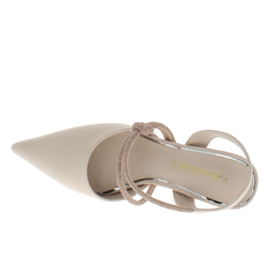 Marina Galanti Scarpe Donna Decollete Slingback Tacco 9 MG S24A006 Nude