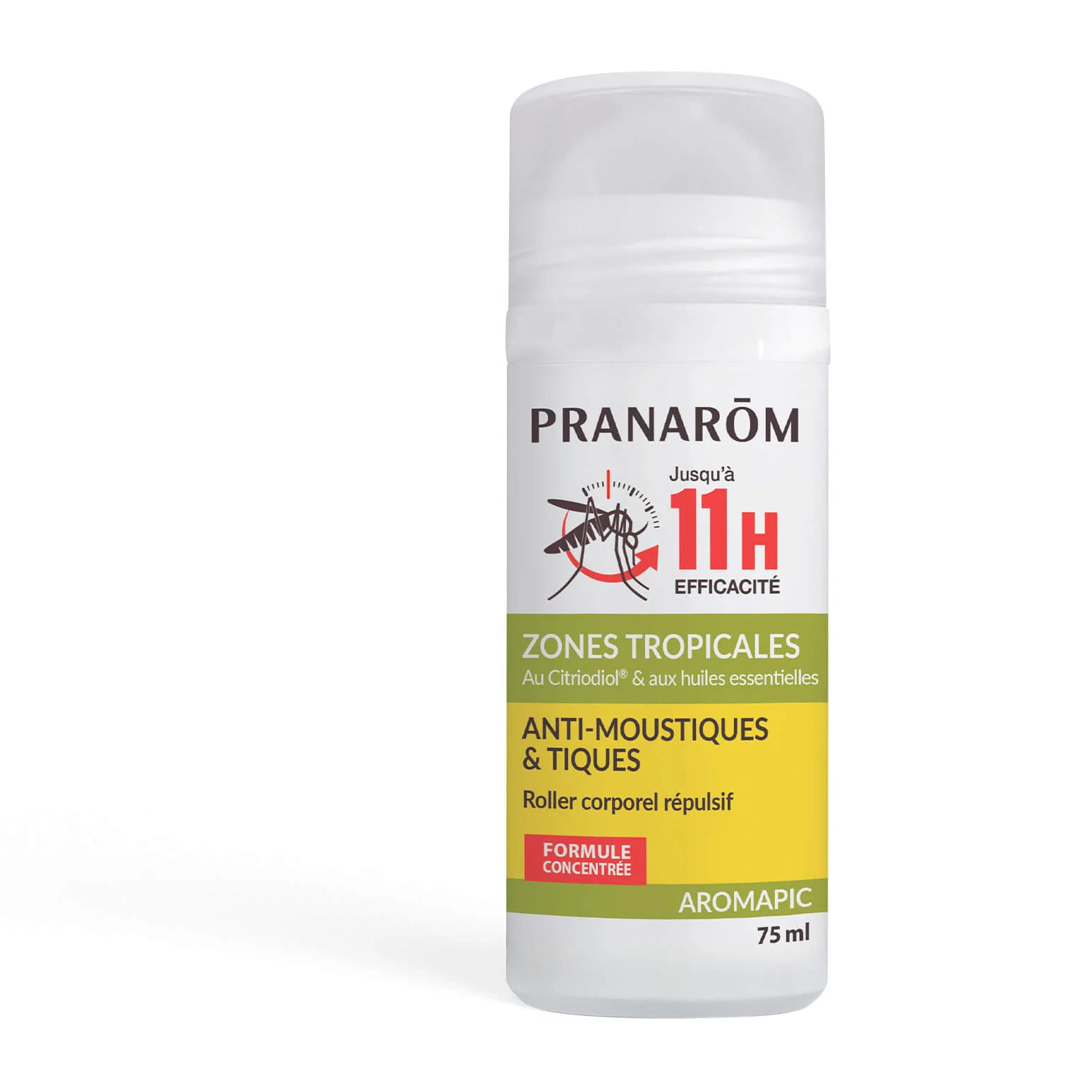 Pranarom - Roller corporel répulsif anti-moustiques & tiques - 75 ml