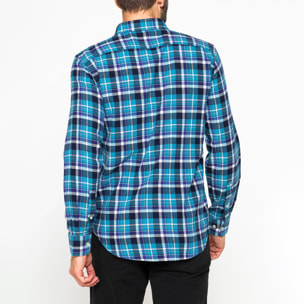 CAMICIA FANTASIA TINTO FILO IN FLANELLA LEGGERA