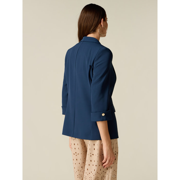 Oltre - Blazer in tessuto fluido - Blu
