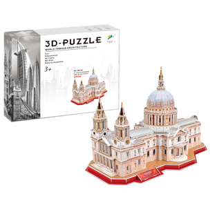 Puzzle 3D della Cattedrale di San Paolo a Londra. Comprende 107 pezzi che possono essere assemblati senza strumenti o colla. Raccomandato per bambini oltre i 3 anni.