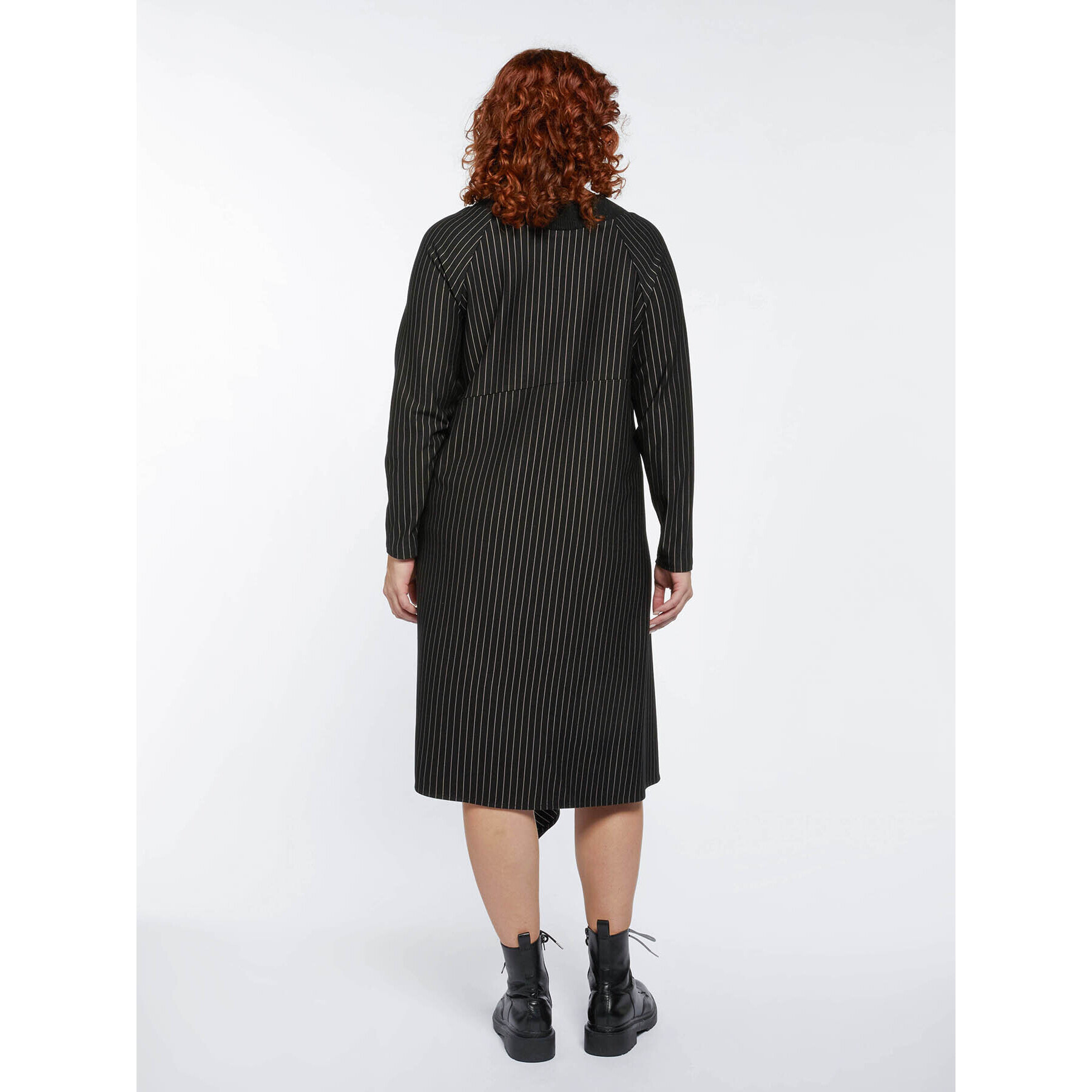 Fiorella Rubino - Vestido a rayas diplomáticas - Negro