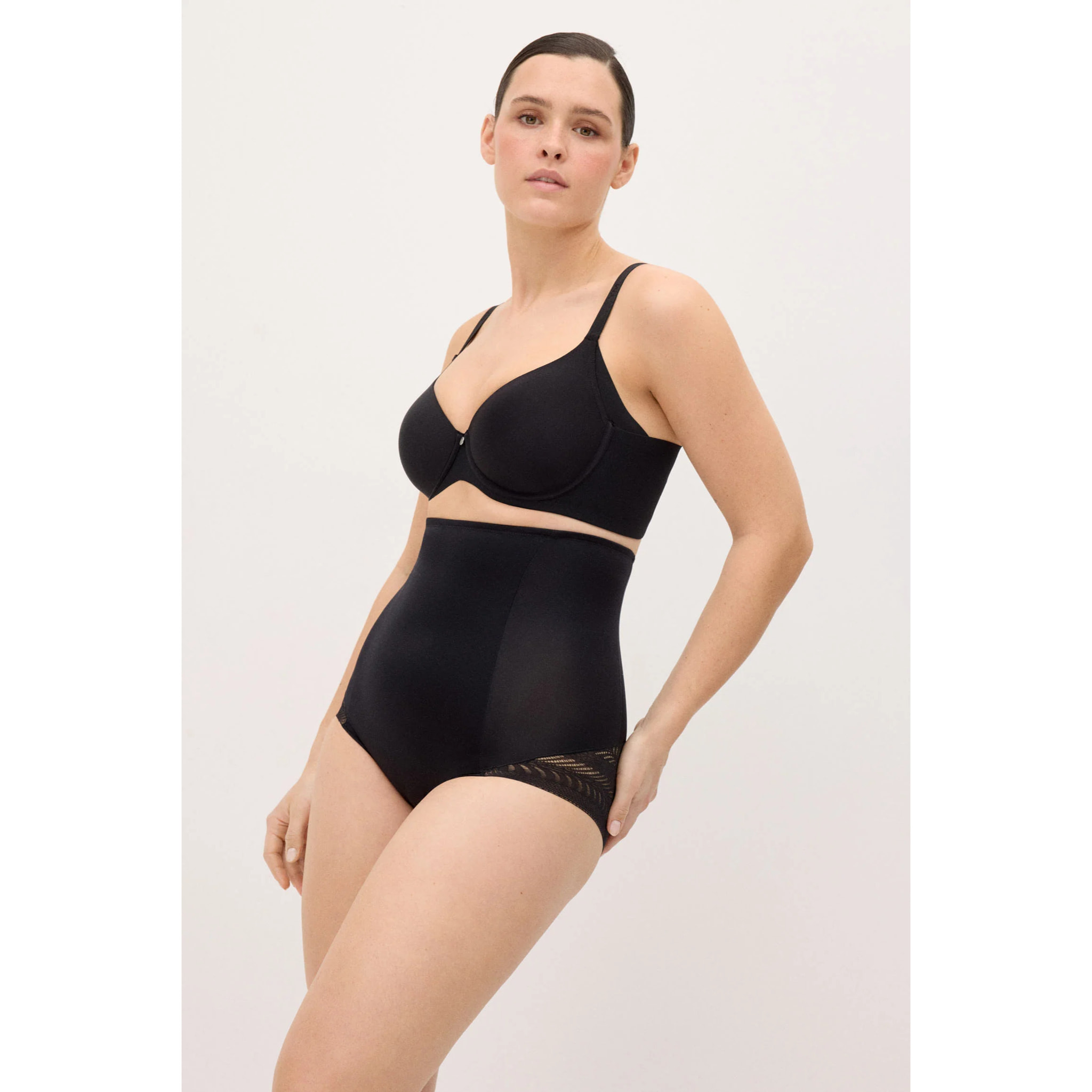 Slip vita alta adattabile Nero