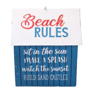 Casetta in metallo Mare blu rettangolare cm24,5x18,5h28,5