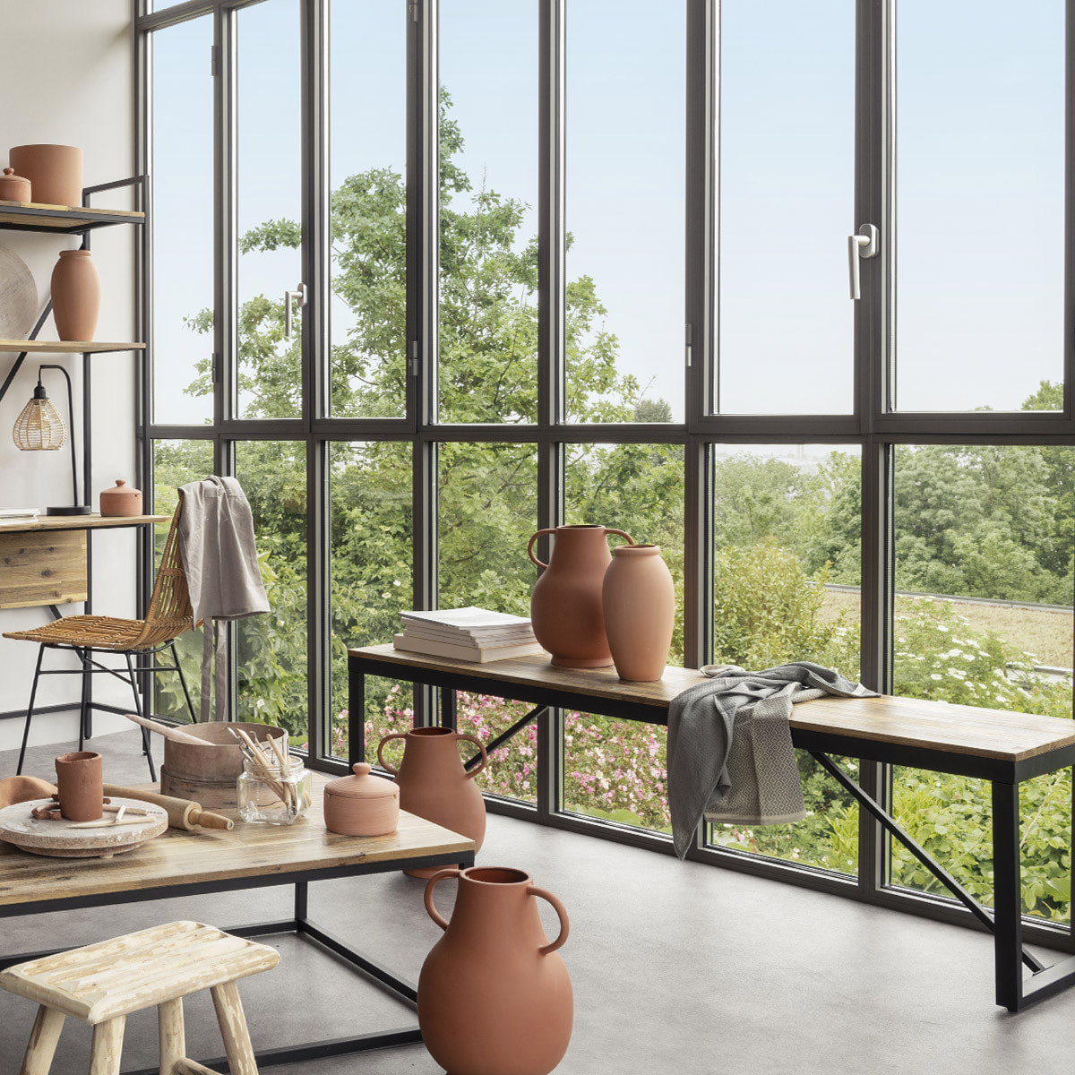 Banc "Edena" acacia 170x35cm