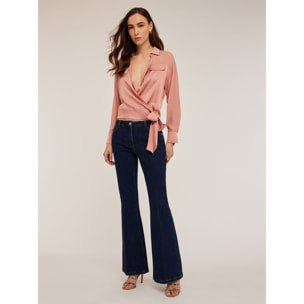 Motivi - Vaqueros flare push up Elle - Azul