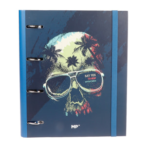 PACK 6 UNITA' RACCOGI DOCUMENTI 4 ANELLI CON RICAMBIO A4 Teschio