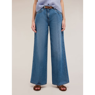 Motivi - Jeans wide leg light blue - Azzurro