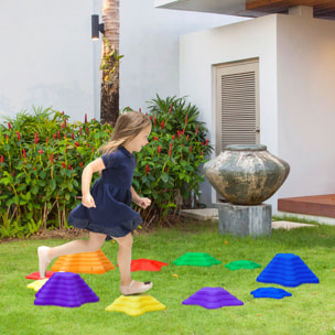 Piedras de Equilibrio para Niños Apilables Bloques de Equilibrio Antideslizante Estilo Estrella de Mar de 11 Piezas para Coordinación y Desarrollo del Equilibrio Interior Exterior