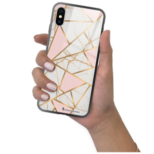 Coque iPhone X/Xs Coque Soft Touch Glossy Marbre Rose Design La Coque Francaise