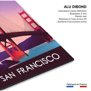 Tableau deco ville Le pont de San Francisco Tableau alu Dibond