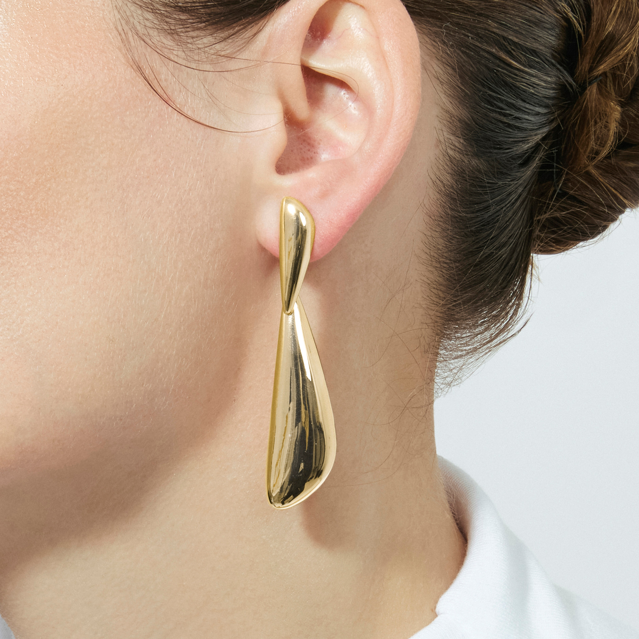 Pendientes Dehi acabado oro amarillo 18k