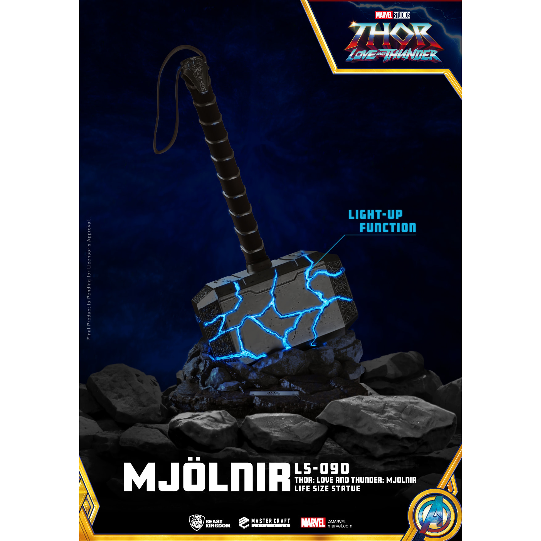 THOR LOVE'N'THUNDER MJOLNIR 1/1 REPLICA REPLICA BEAST KINGDOM