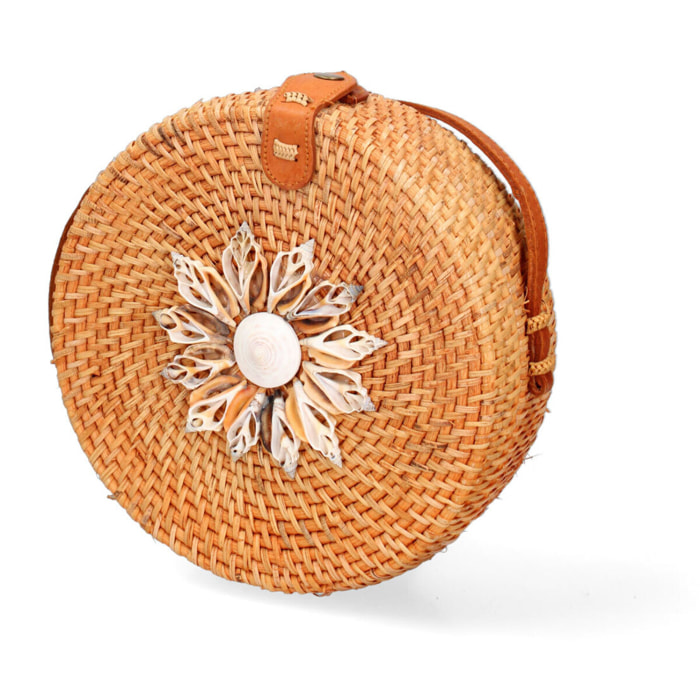 Borsa a tracolla  da donna In Paglia Prodotto Vegano 20x20x10 cm