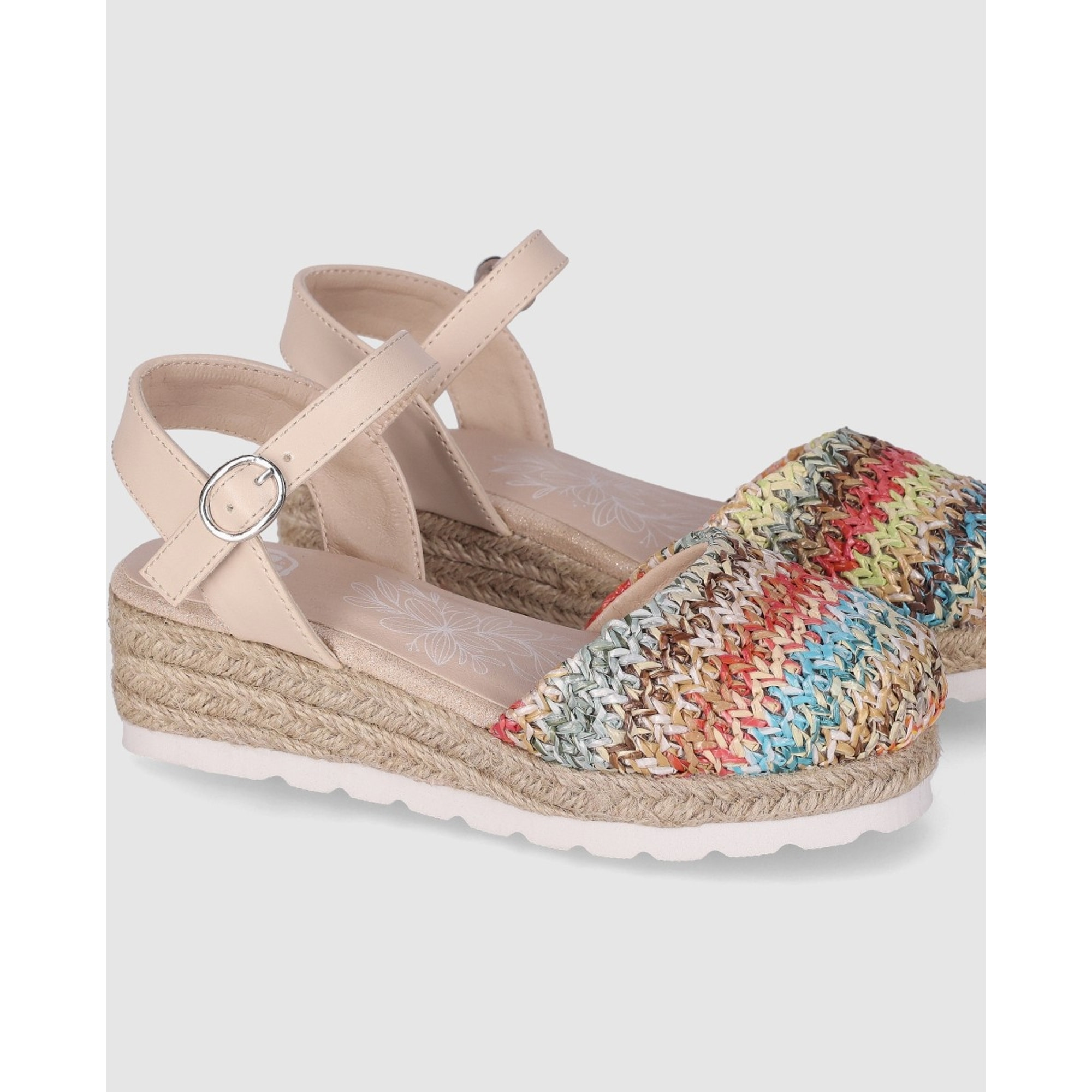 Sandalias de Piel Sintética - Multicolor - Tacón: 4 cm