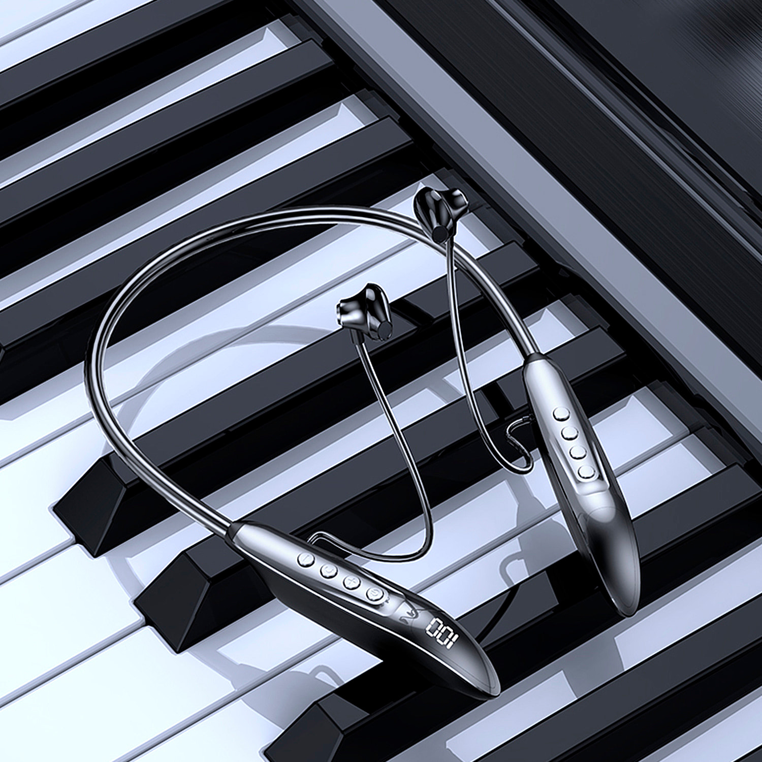 Cuffie M-518 con Bluetooth 5.3 e display digitale con inserimento di scheda.