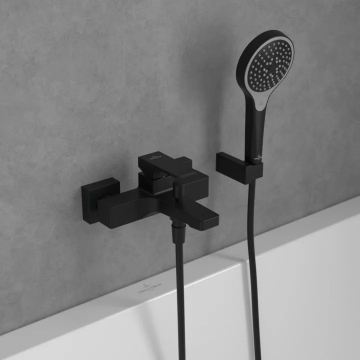 Mitigeur bain douche mécanique Architectura Square Matt Black