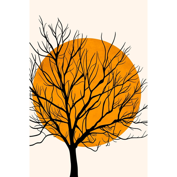 Tableau dessin soleil caché Tableau alu Dibond