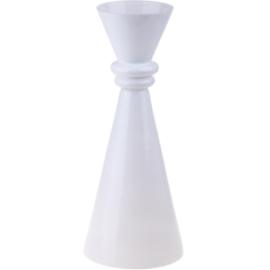 Vaso A Cono Con Piedistallo. Altezza 50 Cm - Pezzi 1 - 20X50X20cm - Colore: Bianco - Bianchi Dino - Decori Casa E Complementi