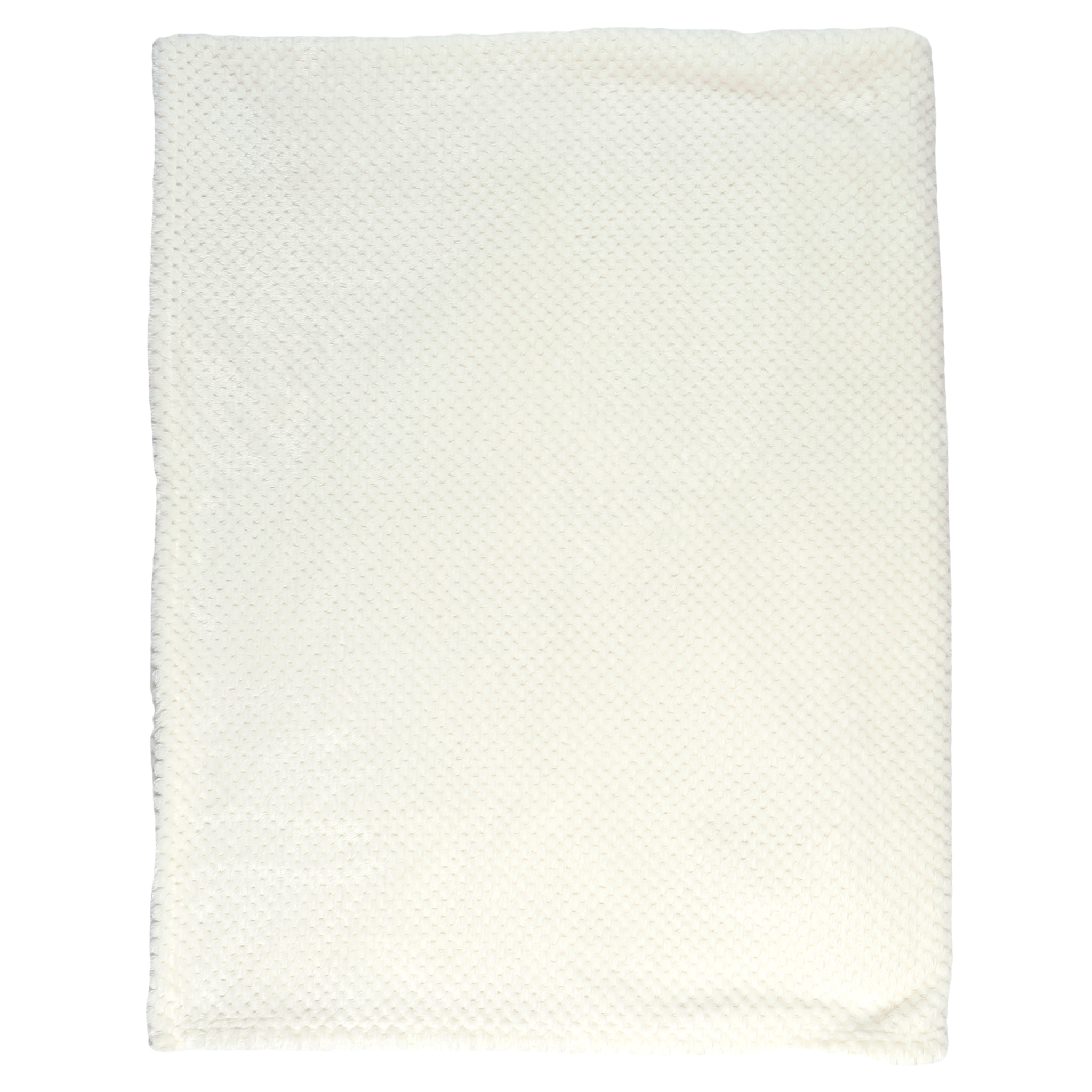 Plaid - HOME DECO FACTORY - Effet Sherpa - Ultradoux - Blanc