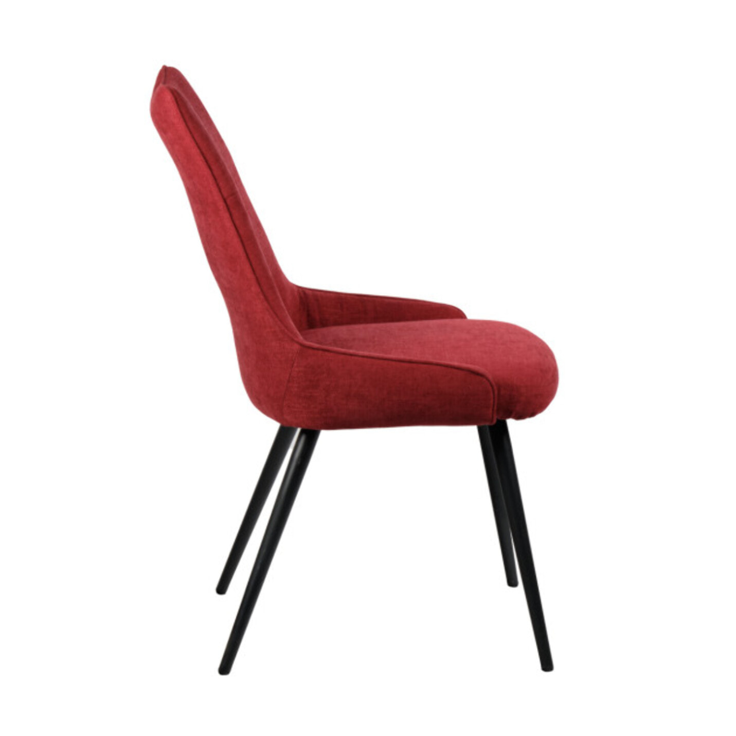Chaise en tissu avec piétement en métal noir - TIRANA