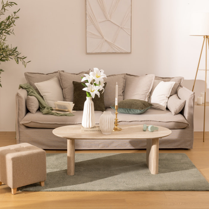 Table basse "Anaya" beige 120x60x40cm