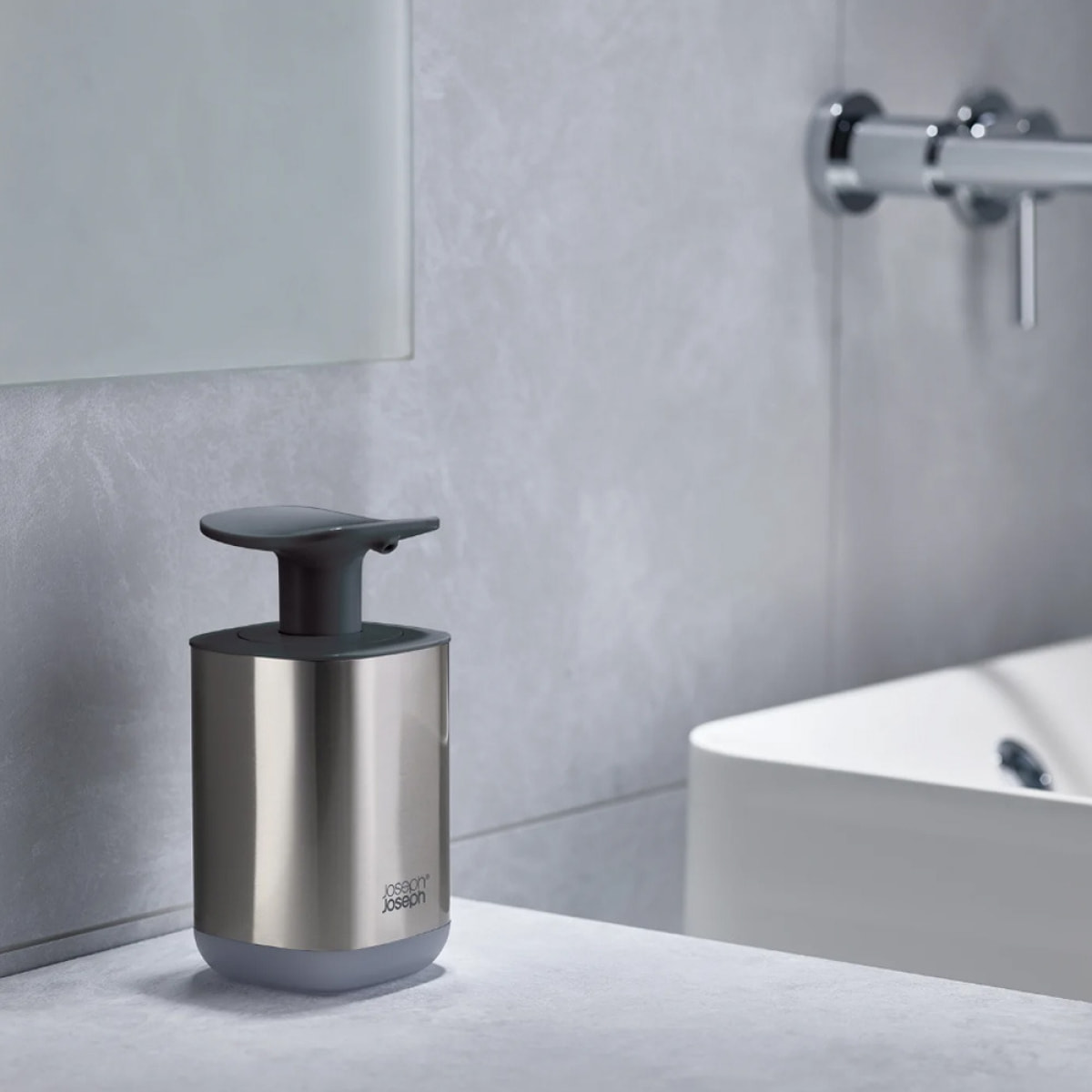 Extend Egouttoir extensible avec bonde + pompe à savon liquide inox