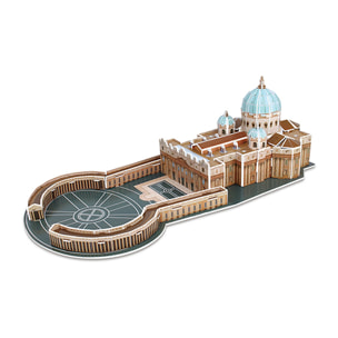 Puzzle 3D della Basilica di San Pietro nella Città del Vaticano. Include 44 pezzi che puoi assemblare senza strumenti o colla. Raccomandato per bambini oltre i 3 anni.
