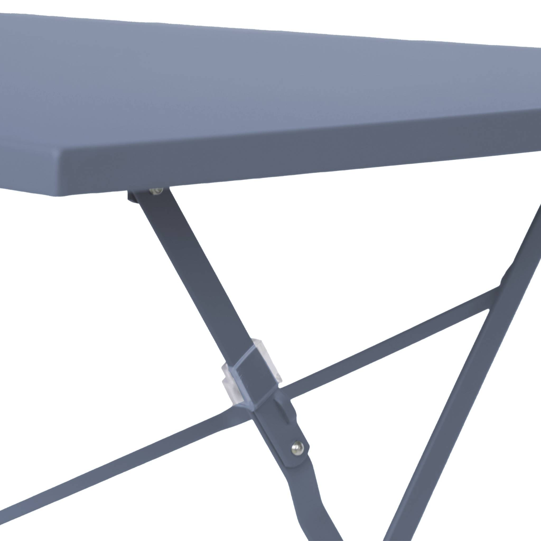 Table de jardin bistrot pliante métal + 4 assises 110 x 70cm. avec quatre chaises pliantes. acier thermolaqué