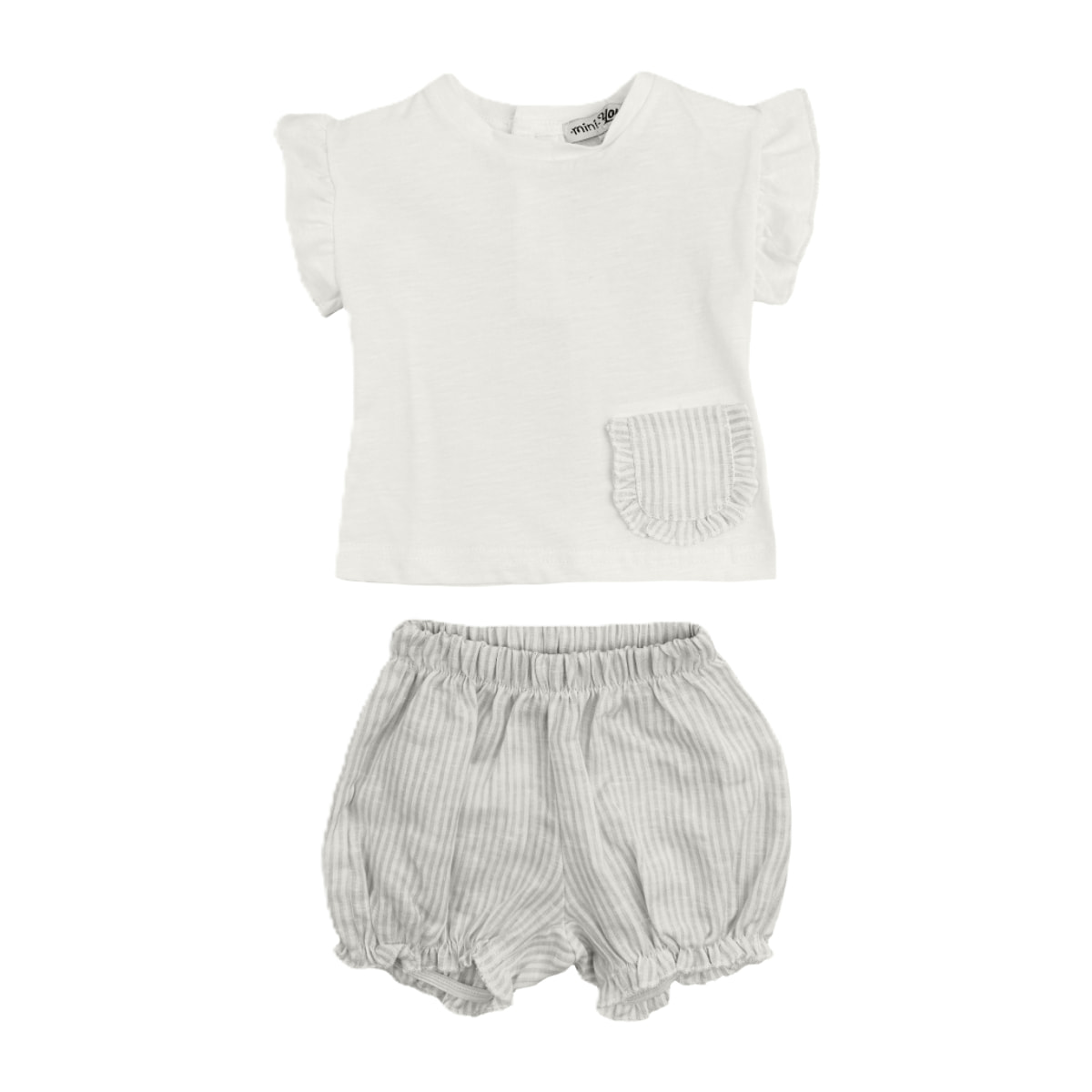 COMPLETO 2PZ RIGHE BEIGHE