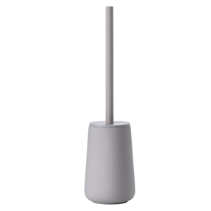 Brosse pour toilette en grès et acier - Gris clair