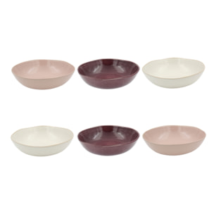 Lot de 6 assiettes creuses, TERRA