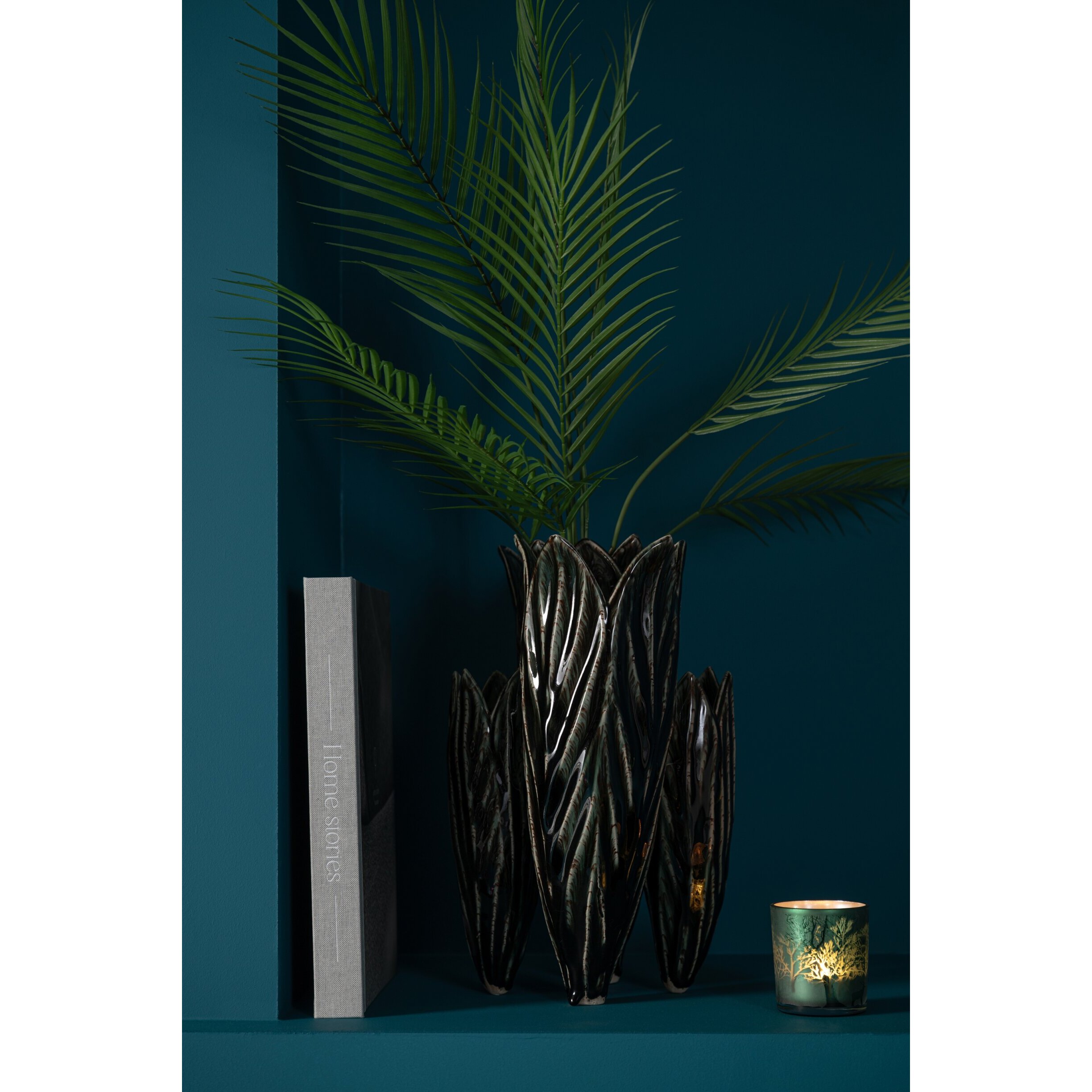J-Line vase - argile - bleu pétrole