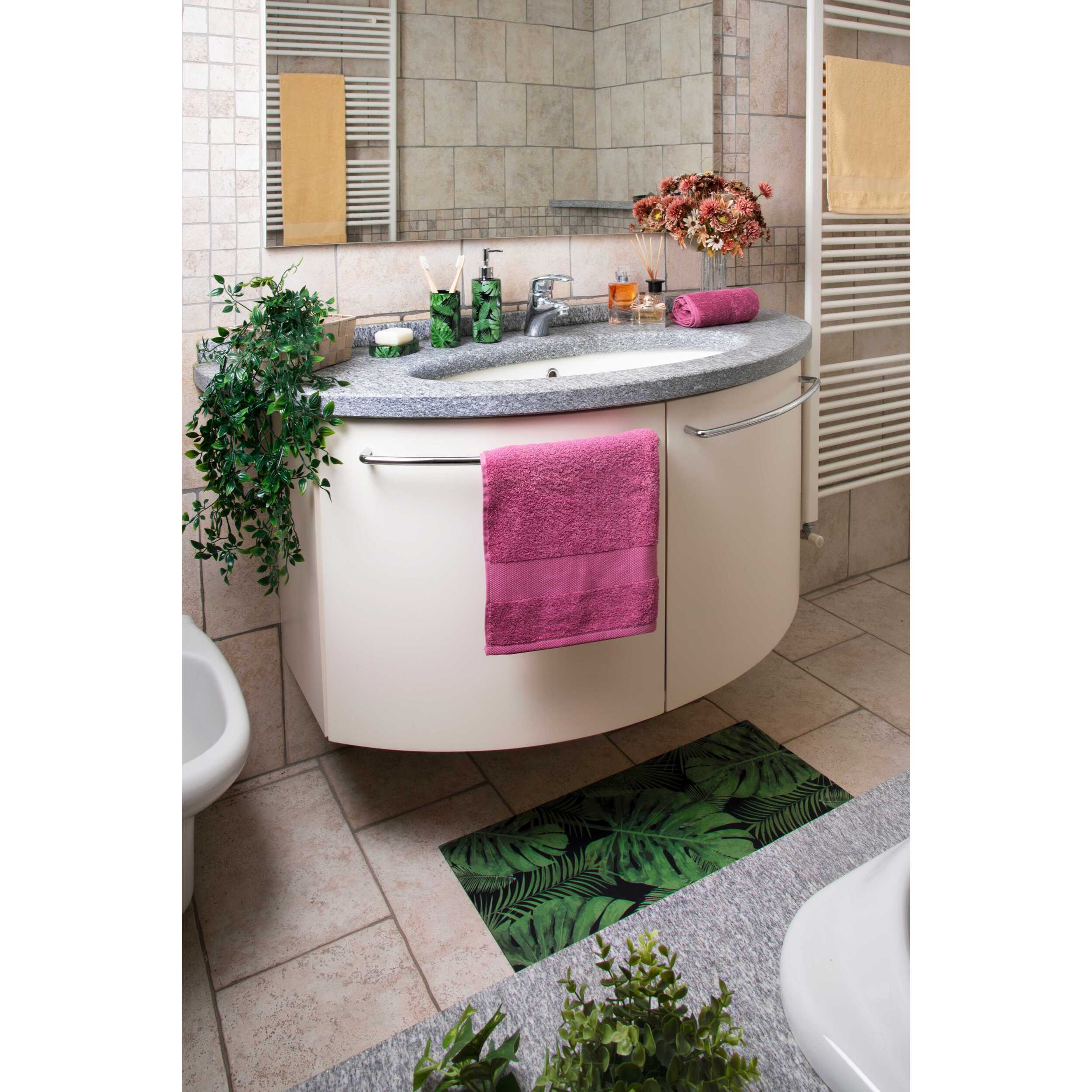 Tapis de bain Soft Excelsa- Foliage, Caoutchouc Vert