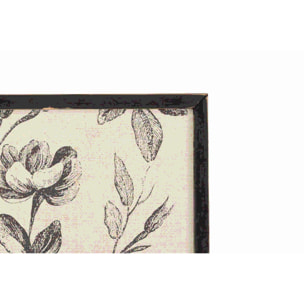 Set 2 Cuadros Flores Con Marco Negro 30x2x60 Cm