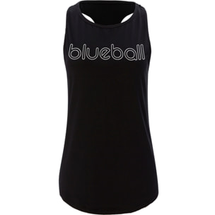 T-SHIRT DA CORSA A MANICHE SOTTILI DA DONNA BLUEBALL NERA