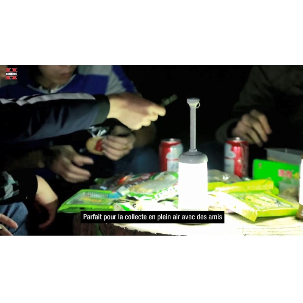 Lanterne portable LED de voyage blanc Herzberg HG5049-WHT