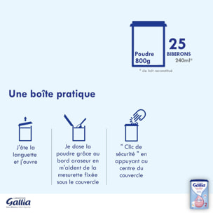 3 Boîtes de Lait en poudre Calisma Relais 2ème âge (3x830g) - Gallia de 6 à 12 Mois