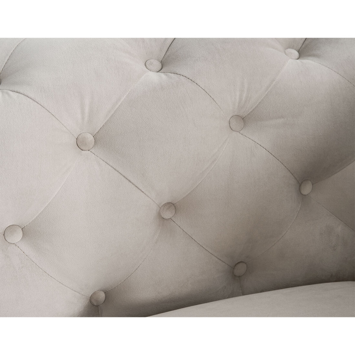 Camden - fauteuil chesterfield en velours - pieds en métal doré - Beige