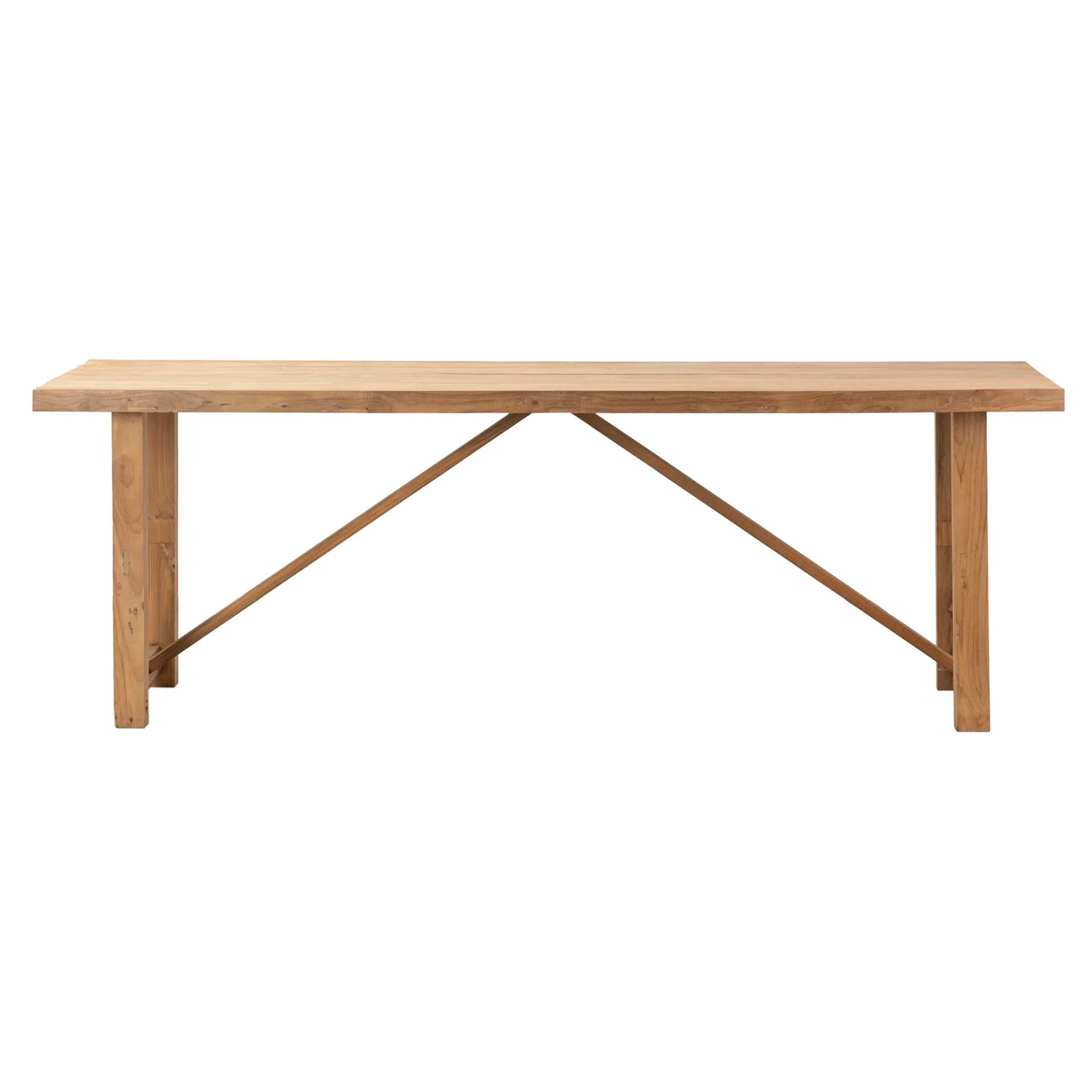 Mesa Comedor Madera Natural 220x80x75 Cm