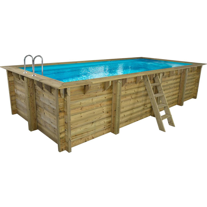 Piscine bois rectangle " Tobago "- 6.20 x 3.00 x 1.31 m