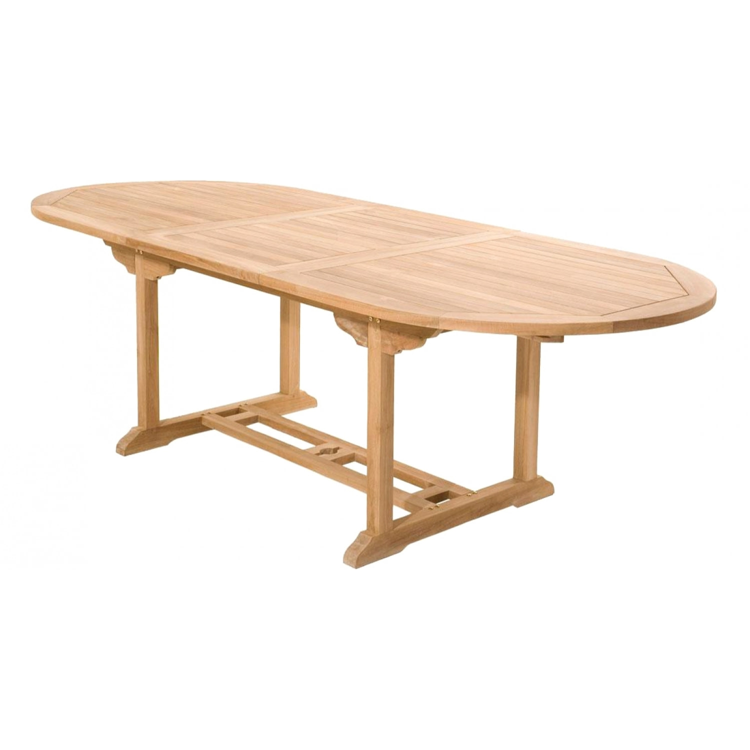 Table de jardin ovale et 6 chaises et 2 fauteuils en teck ADAGNA