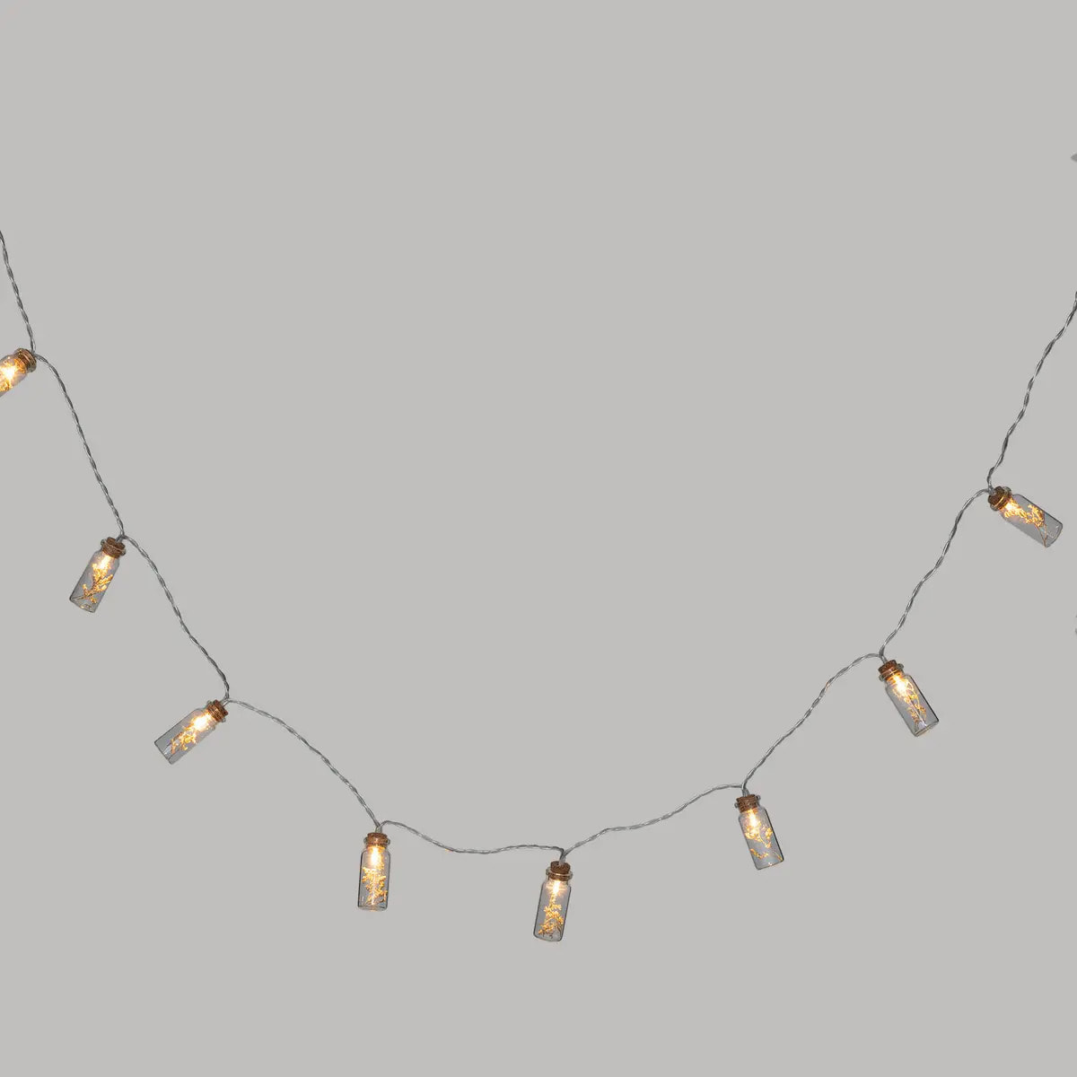 Guirlande "Fleur" LED 10 fleurs pile beige L165cm