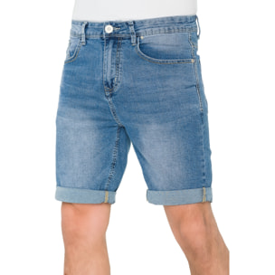 Bermuda denim Hot Buttered Manui blu chiaro