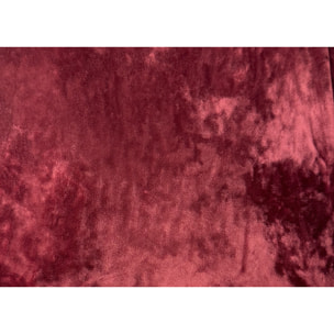 Copridivano 4 Posti Elasticizzato In Tinta Unita Effetto Velluto Modello Morbidissimo Colore Bordeaux